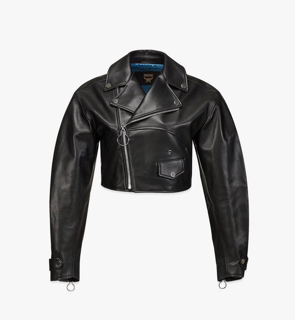Women’s Cropped Leather Jacket 1